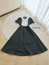 ORANGE JUICE Lace Decor Peter Pan Collar A-Line Midi Dress